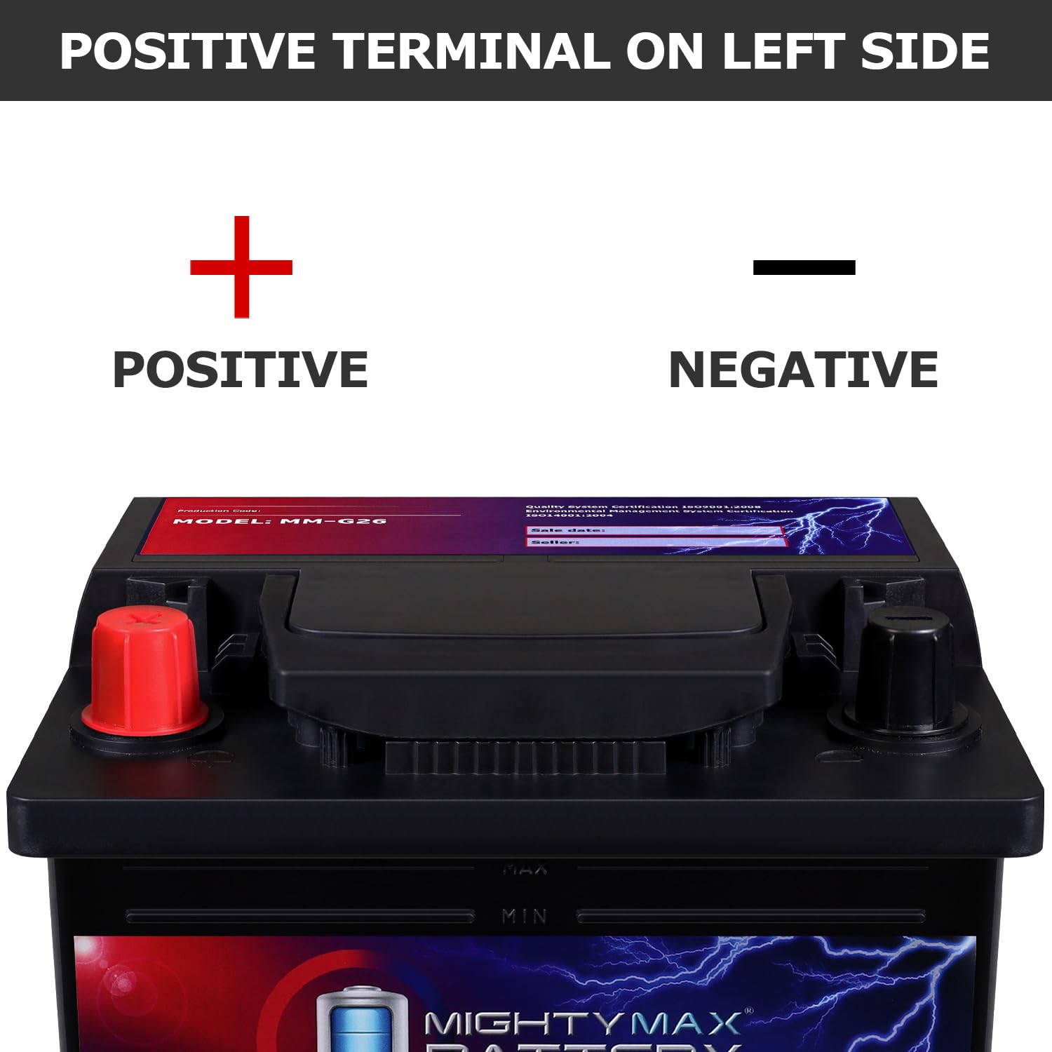 Mighty Max Battery MM-G26 Group 26 12V 45AH 540CCA Replacement